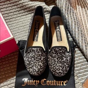 Juicy Couture Women's Leopard Print Loafers - Black and Gray